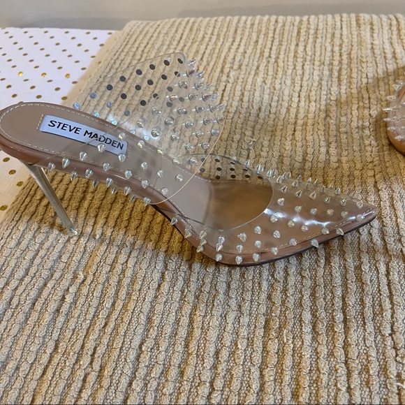 Steven Madden Studded Kalaine Iridescent Stiletto Mules - Picture 2 of 6